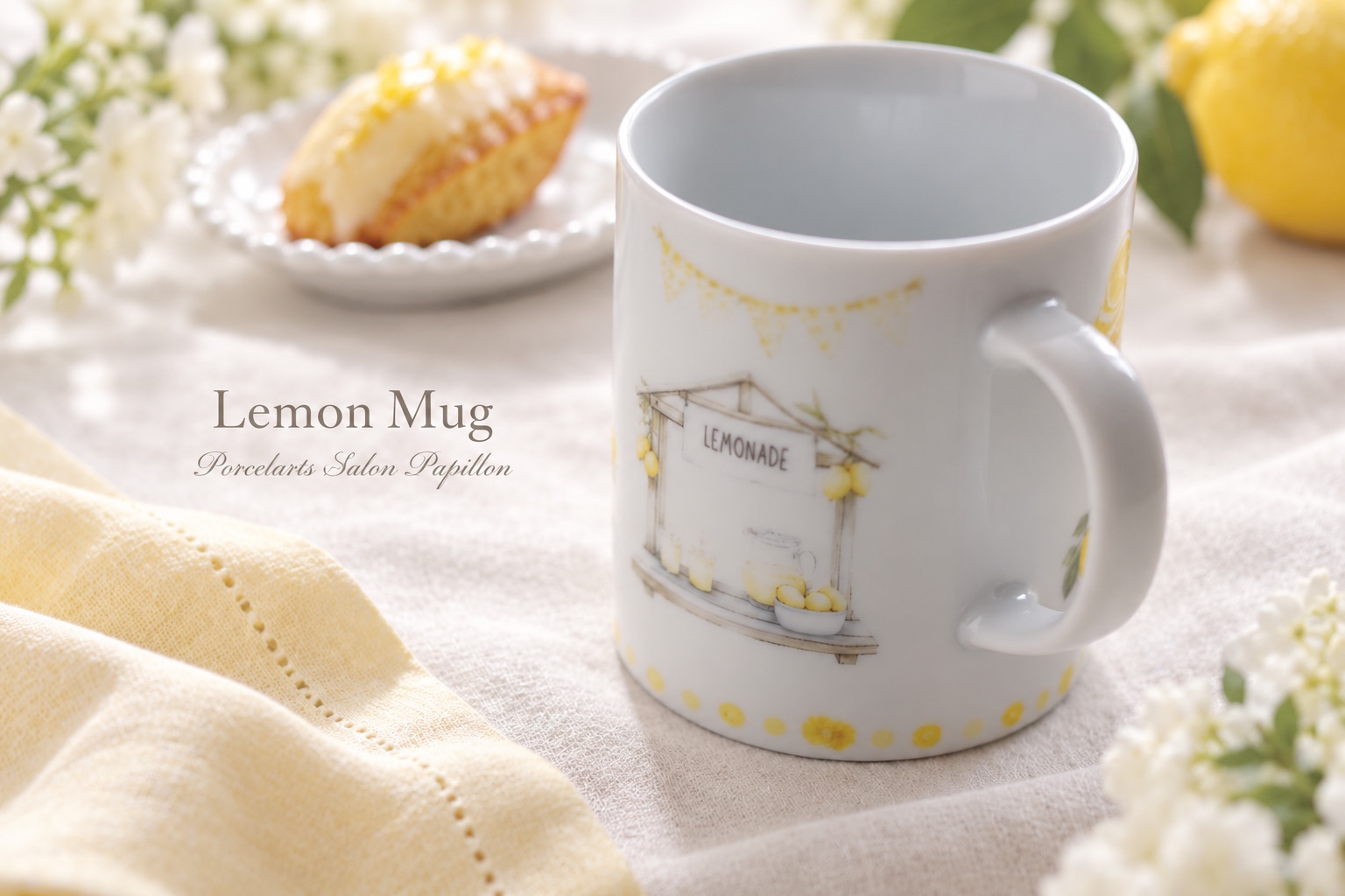 ポーセラーツ マグカップ作品 プティレモの夏♡